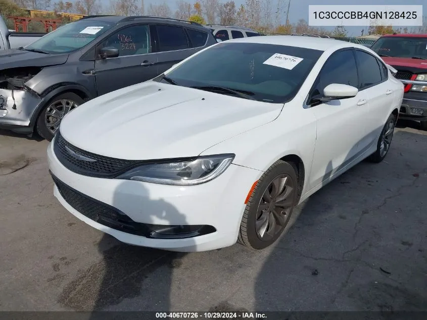 2016 Chrysler 200 S VIN: 1C3CCCBB4GN128425 Lot: 40670726