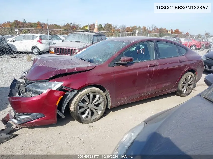 2016 Chrysler 200 S VIN: 1C3CCCBB3GN132367 Lot: 40721177