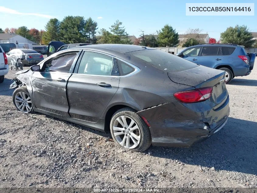 2016 Chrysler 200 Limited VIN: 1C3CCCAB5GN164416 Lot: 40733226