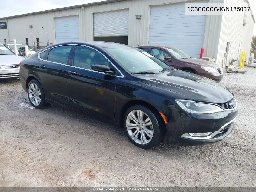 2016 Chrysler 200 C Platinum VIN: 1C3CCCCG4GN185007 Lot: 40756429