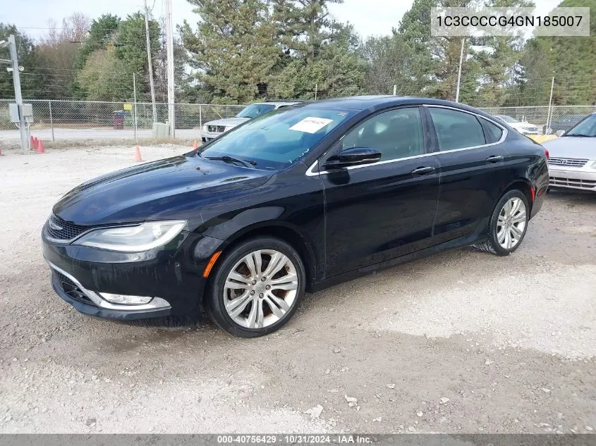 2016 Chrysler 200 C Platinum VIN: 1C3CCCCG4GN185007 Lot: 40756429