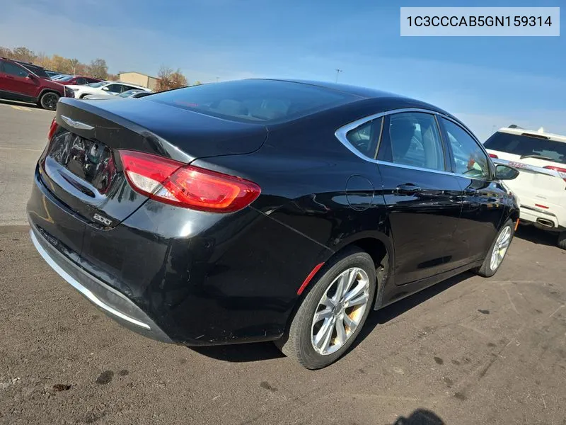 1C3CCCAB5GN159314 2016 Chrysler 200 Limited