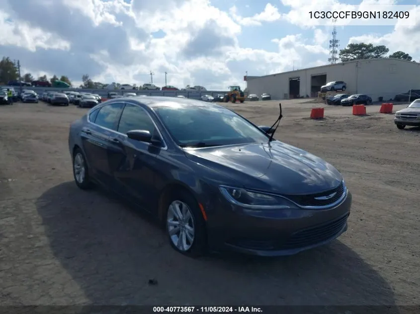 1C3CCCFB9GN182409 2016 Chrysler 200 Touring