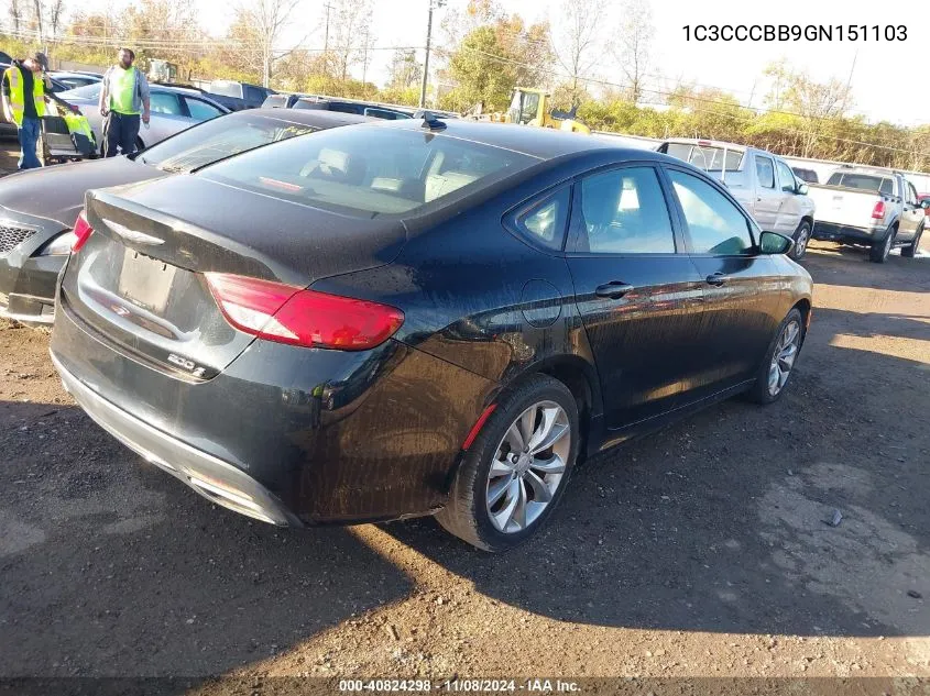 2016 Chrysler 200 S VIN: 1C3CCCBB9GN151103 Lot: 40824298