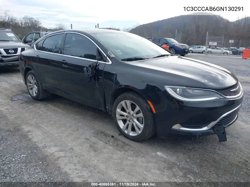 2016 Chrysler 200 Limited VIN: 1C3CCCAB6GN130291 Lot: 40865361