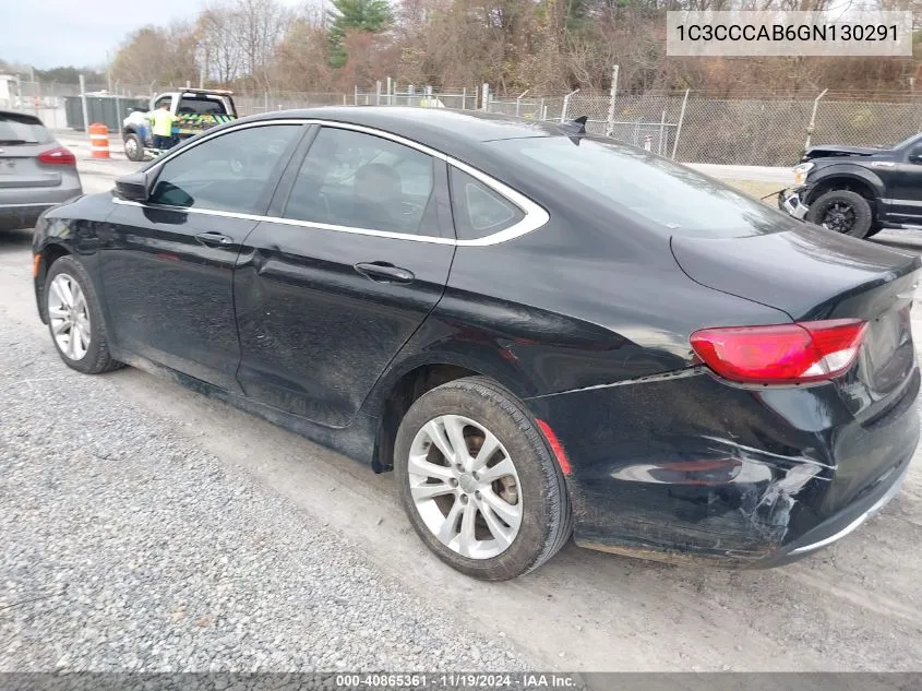 2016 Chrysler 200 Limited VIN: 1C3CCCAB6GN130291 Lot: 40865361