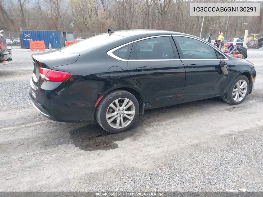 2016 Chrysler 200 Limited VIN: 1C3CCCAB6GN130291 Lot: 40865361