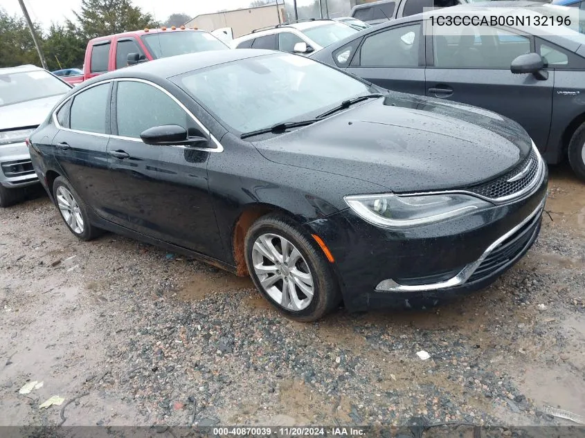 2016 Chrysler 200 Limited VIN: 1C3CCCAB0GN132196 Lot: 40870039