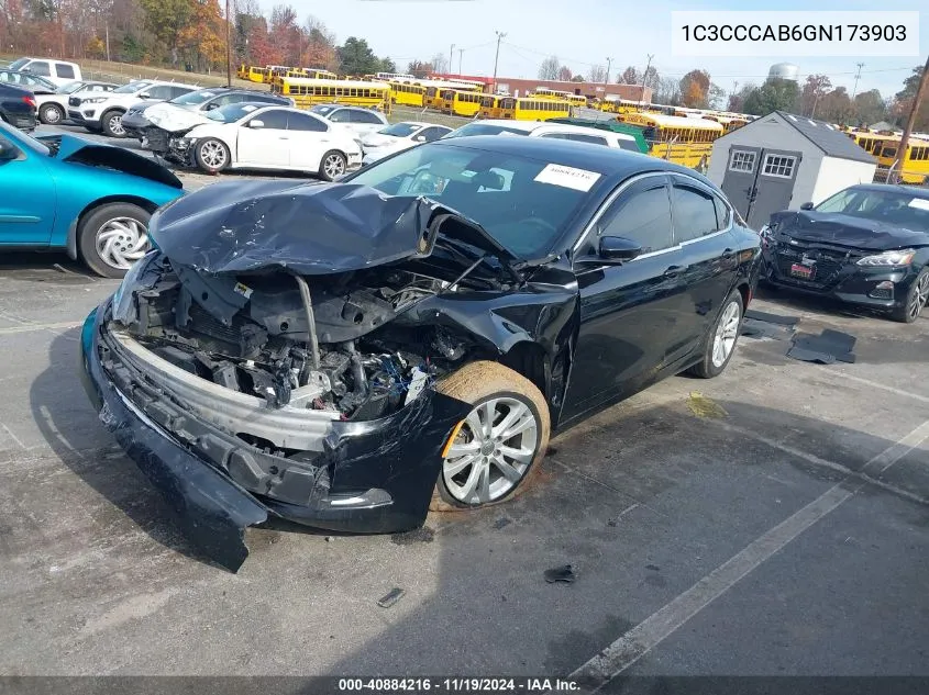 2016 Chrysler 200 Limited VIN: 1C3CCCAB6GN173903 Lot: 40884216