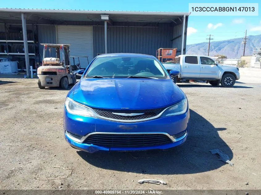 2016 Chrysler 200 Limited VIN: 1C3CCCAB8GN147013 Lot: 40905754