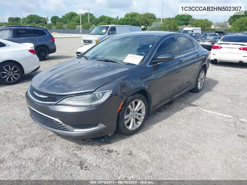 2017 Chrysler 200 Limited Platinum VIN: 1C3CCCAB2HN502307 Lot: 39702977