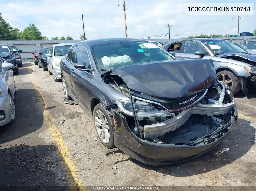 1C3CCCFBXHN500748 2017 Chrysler 200 Touring