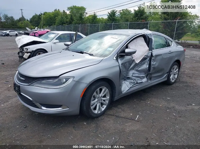 1C3CCCAB3HN512408 2017 Chrysler 200 Limited