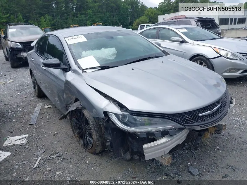 1C3CCCFB0HN505618 2017 Chrysler 200 Touring