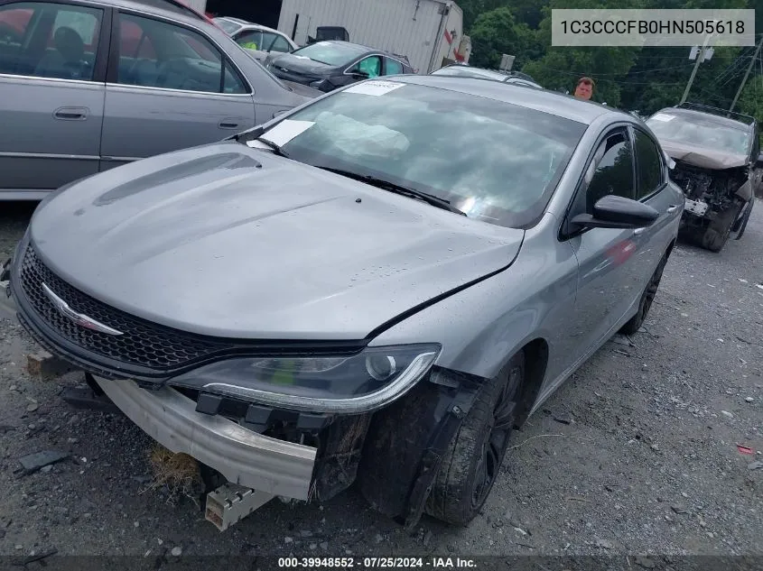 1C3CCCFB0HN505618 2017 Chrysler 200 Touring