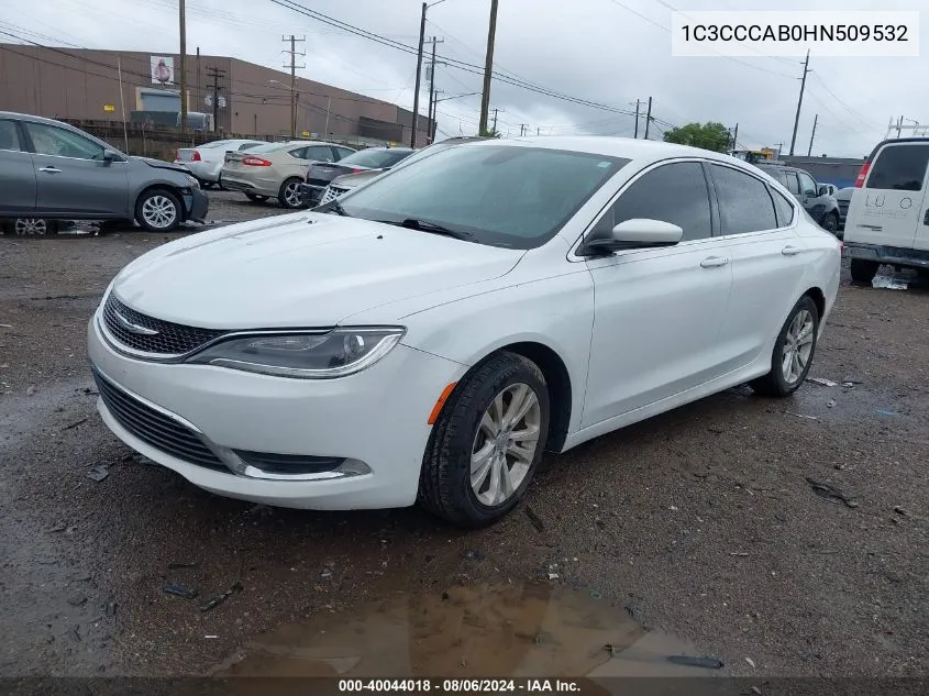 2017 Chrysler 200 Limited Platinum VIN: 1C3CCCAB0HN509532 Lot: 40044018