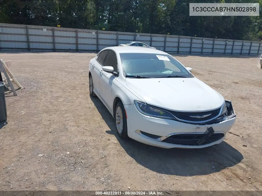 2017 Chrysler 200 Limited Platinum VIN: 1C3CCCAB7HN502898 Lot: 40232911