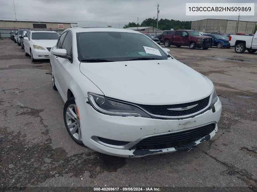 1C3CCCAB2HN509869 2017 Chrysler 200 Limited