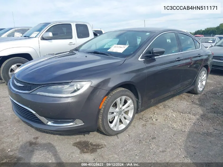 1C3CCCAB4HN511171 2017 Chrysler 200 Limited