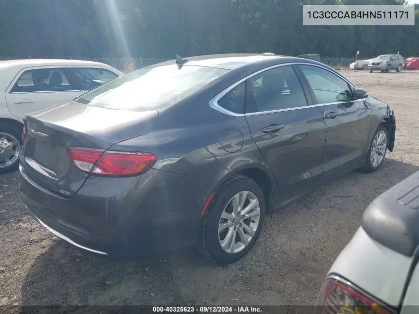 1C3CCCAB4HN511171 2017 Chrysler 200 Limited