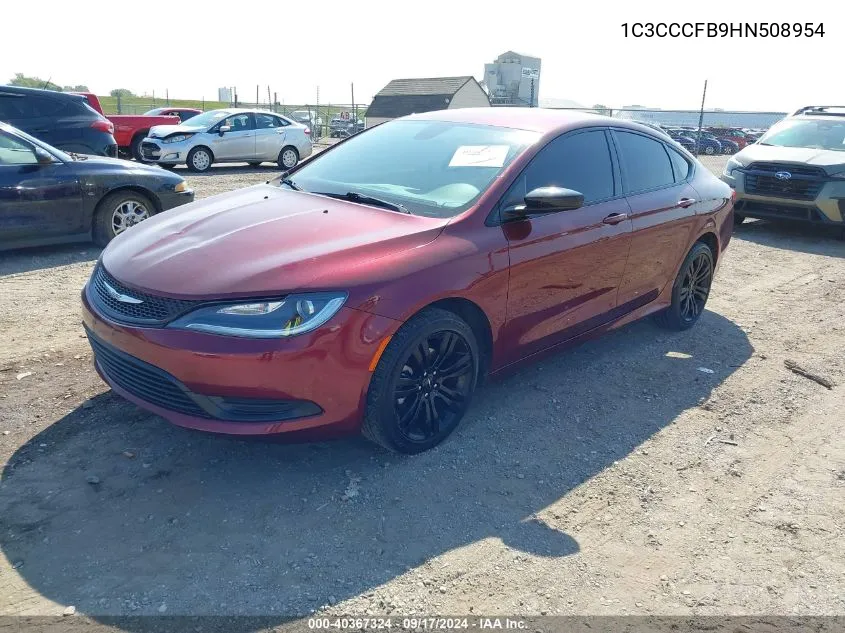 2017 Chrysler 200 Touring VIN: 1C3CCCFB9HN508954 Lot: 40367324