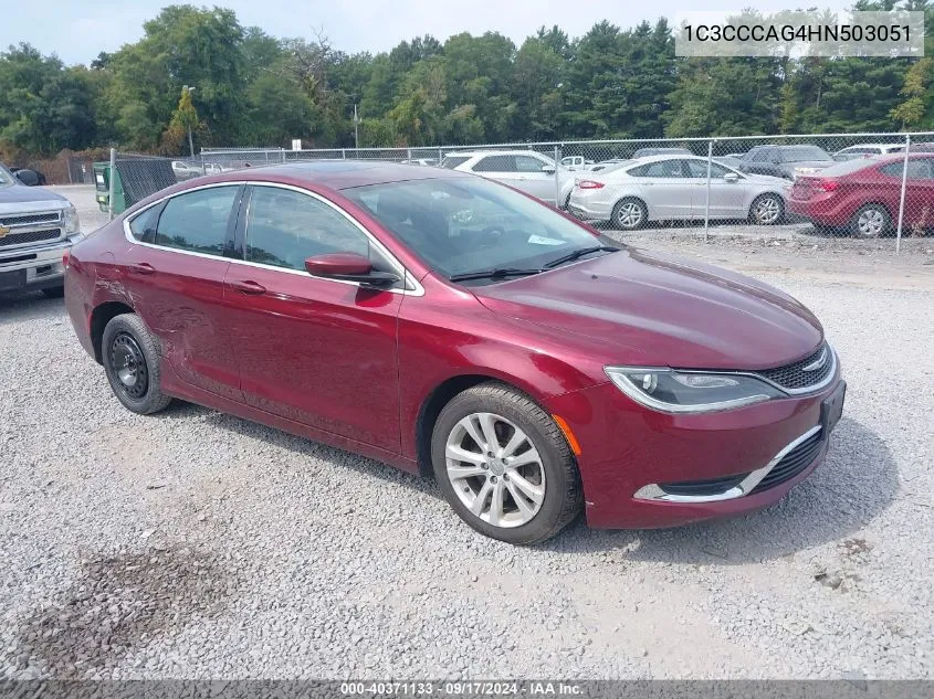 2017 Chrysler 200 Limited Platinum VIN: 1C3CCCAG4HN503051 Lot: 40371133