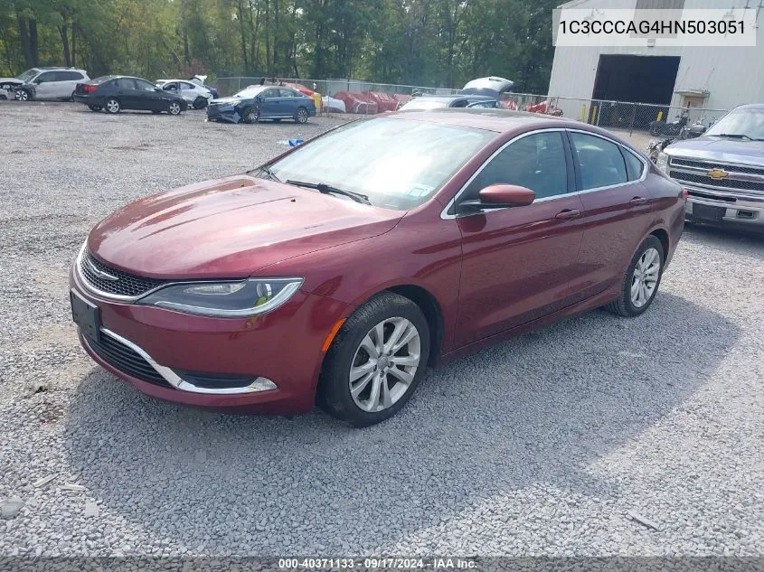 2017 Chrysler 200 Limited Platinum VIN: 1C3CCCAG4HN503051 Lot: 40371133