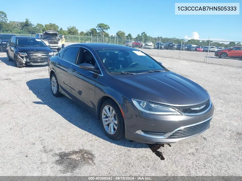 1C3CCCAB7HN505333 2017 Chrysler 200 Limited Platinum