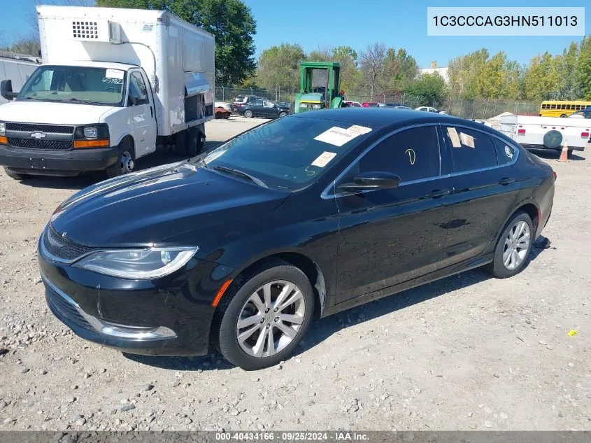 1C3CCCAG3HN511013 2017 Chrysler 200 Limited Platinum