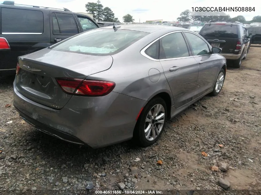 2017 Chrysler 200 Limited Platinum VIN: 1C3CCCAB4HN508884 Lot: 40511656