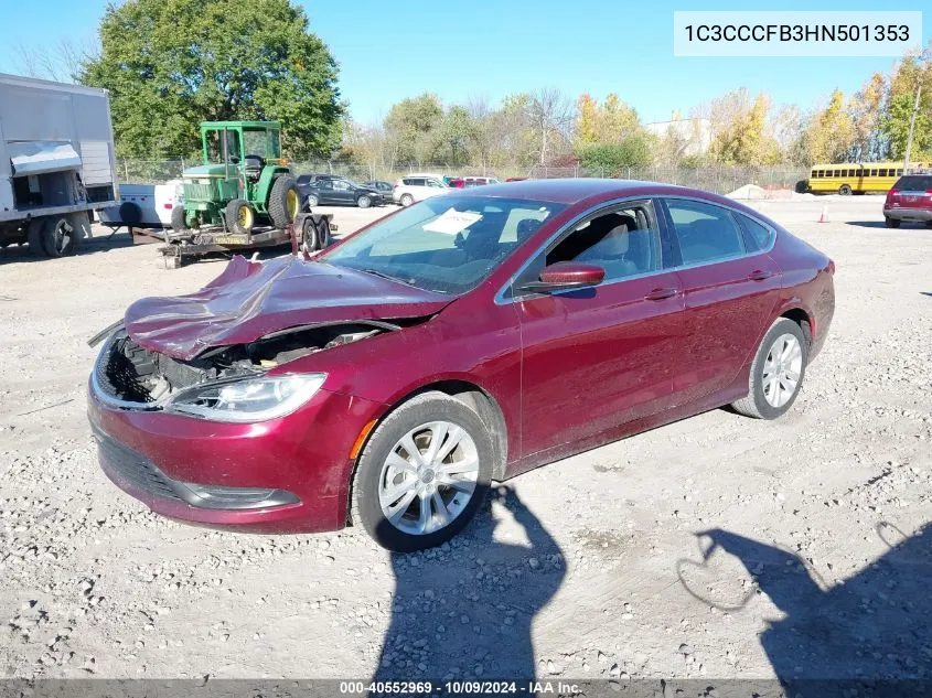 2017 Chrysler 200 Lx VIN: 1C3CCCFB3HN501353 Lot: 40552969