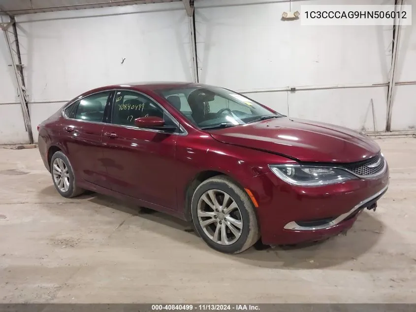 2017 Chrysler 200 Limited Platinum VIN: 1C3CCCAG9HN506012 Lot: 40840499