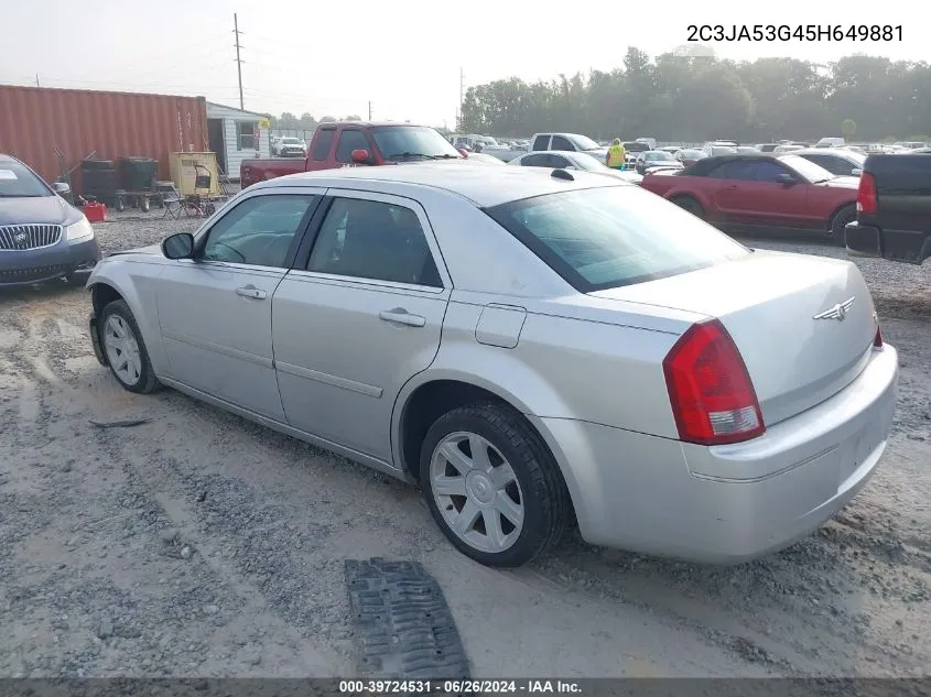 2005 Chrysler 300 Touring VIN: 2C3JA53G45H649881 Lot: 39724531