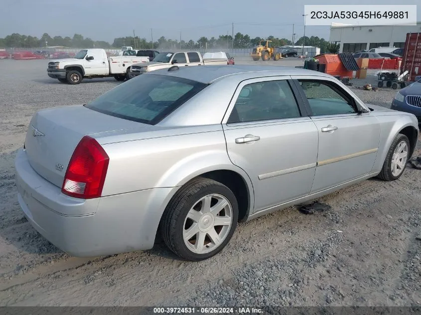 2005 Chrysler 300 Touring VIN: 2C3JA53G45H649881 Lot: 39724531