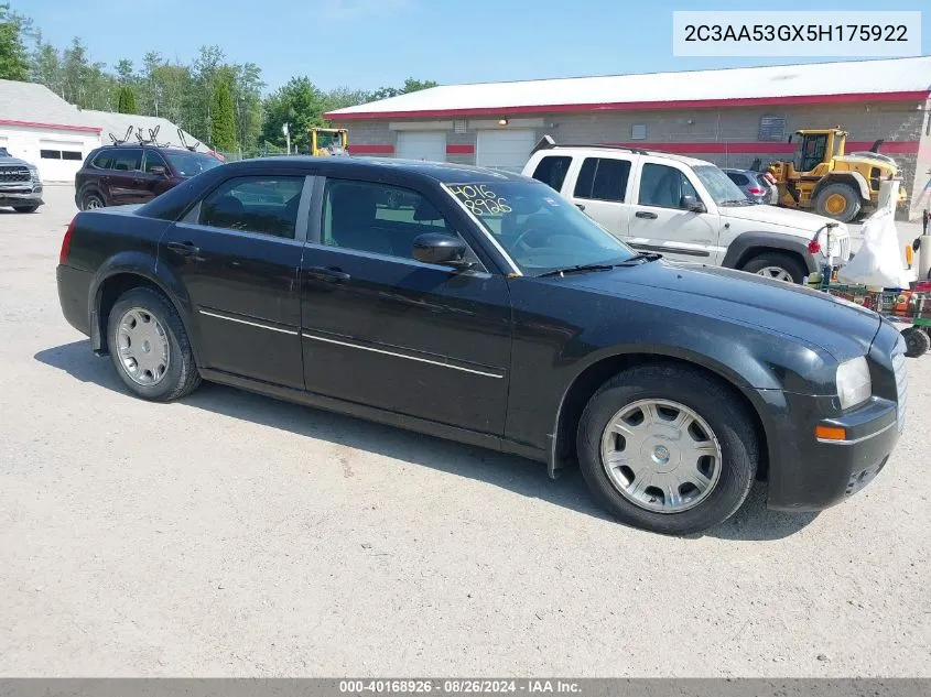 2005 Chrysler 300 Touring VIN: 2C3AA53GX5H175922 Lot: 40168926