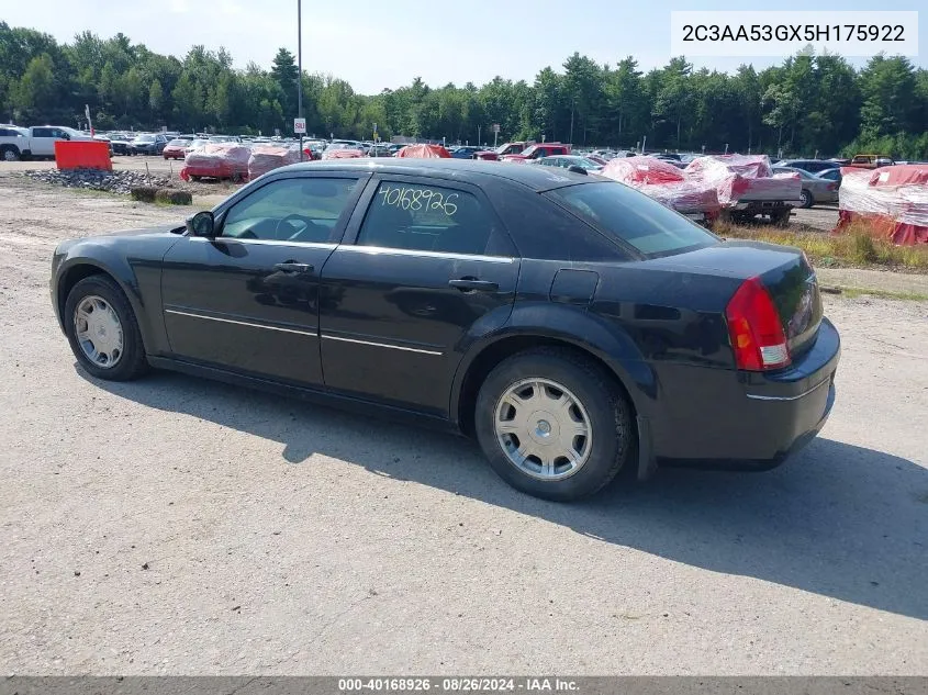 2005 Chrysler 300 Touring VIN: 2C3AA53GX5H175922 Lot: 40168926