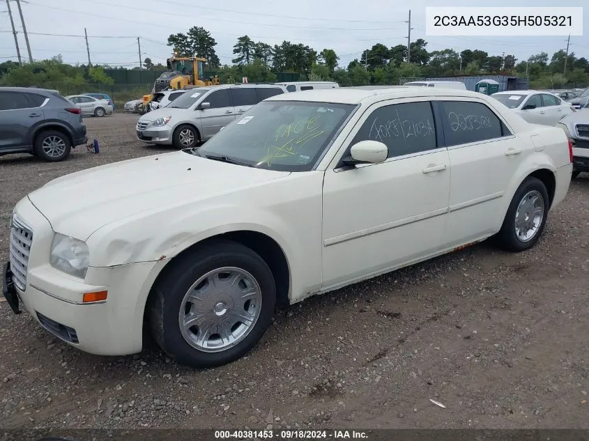 2005 Chrysler 300 Touring VIN: 2C3AA53G35H505321 Lot: 40381453