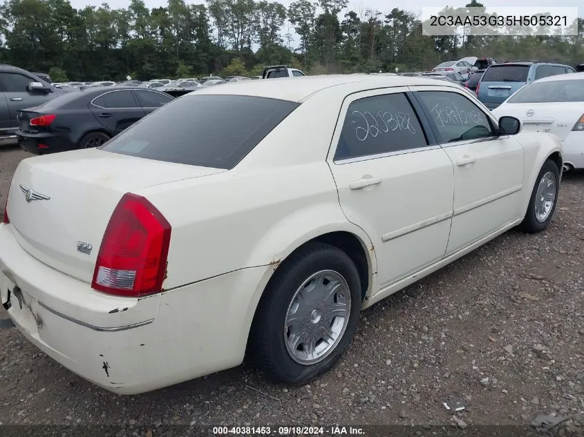 2005 Chrysler 300 Touring VIN: 2C3AA53G35H505321 Lot: 40381453