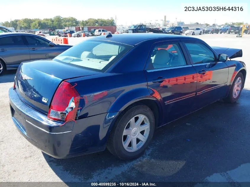 2005 Chrysler 300 Touring VIN: 2C3JA53G35H644316 Lot: 40599235