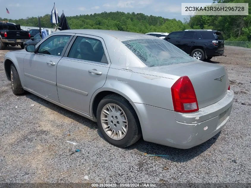 2006 Chrysler 300 VIN: 2C3KA43R36H296728 Lot: 39390420