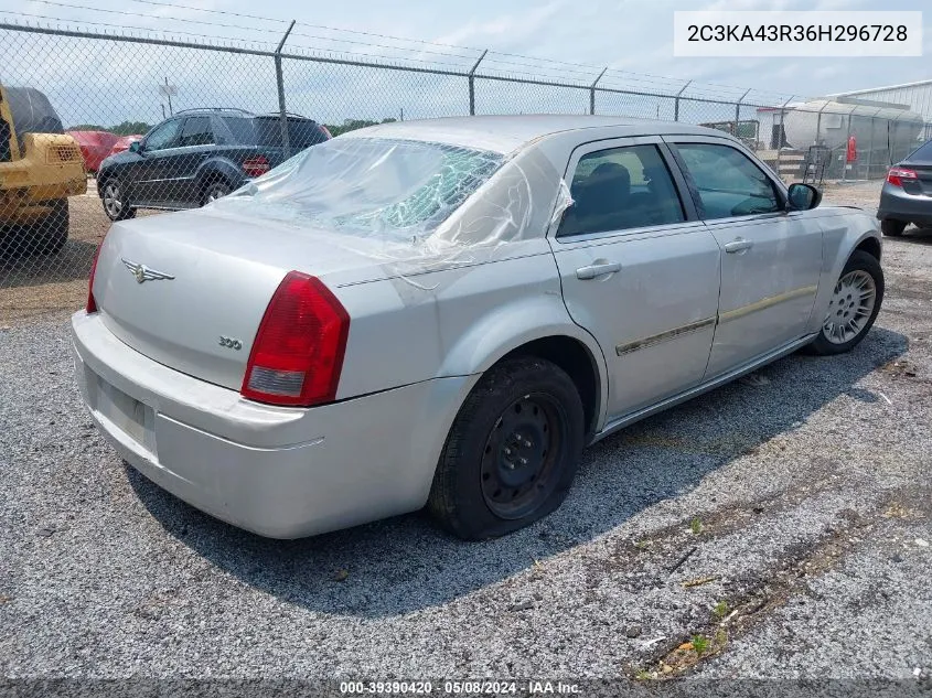 2006 Chrysler 300 VIN: 2C3KA43R36H296728 Lot: 39390420