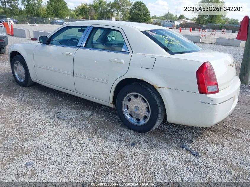 2006 Chrysler 300 Touring VIN: 2C3KA53G26H342201 Lot: 40123856