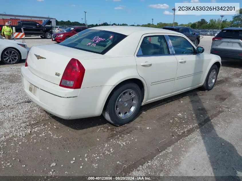 2006 Chrysler 300 Touring VIN: 2C3KA53G26H342201 Lot: 40123856