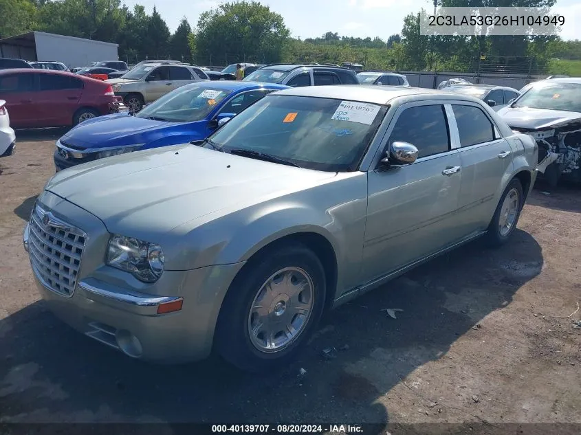 2006 Chrysler 300 Touring VIN: 2C3LA53G26H104949 Lot: 40139707