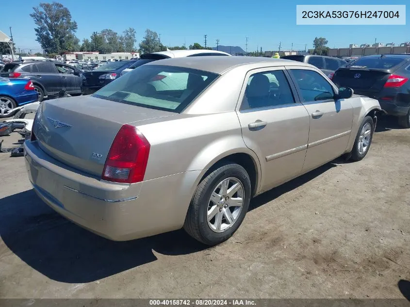 2006 Chrysler 300 Touring VIN: 2C3KA53G76H247004 Lot: 40158742