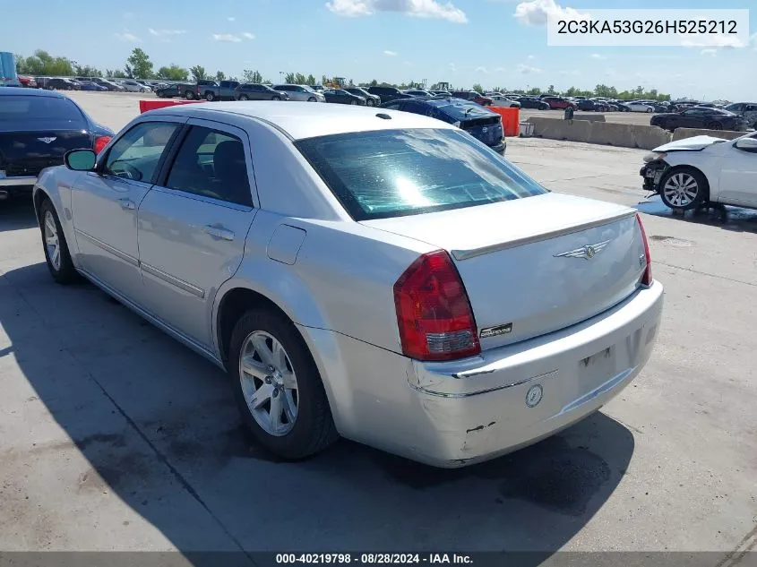 2006 Chrysler 300 Touring VIN: 2C3KA53G26H525212 Lot: 40219798