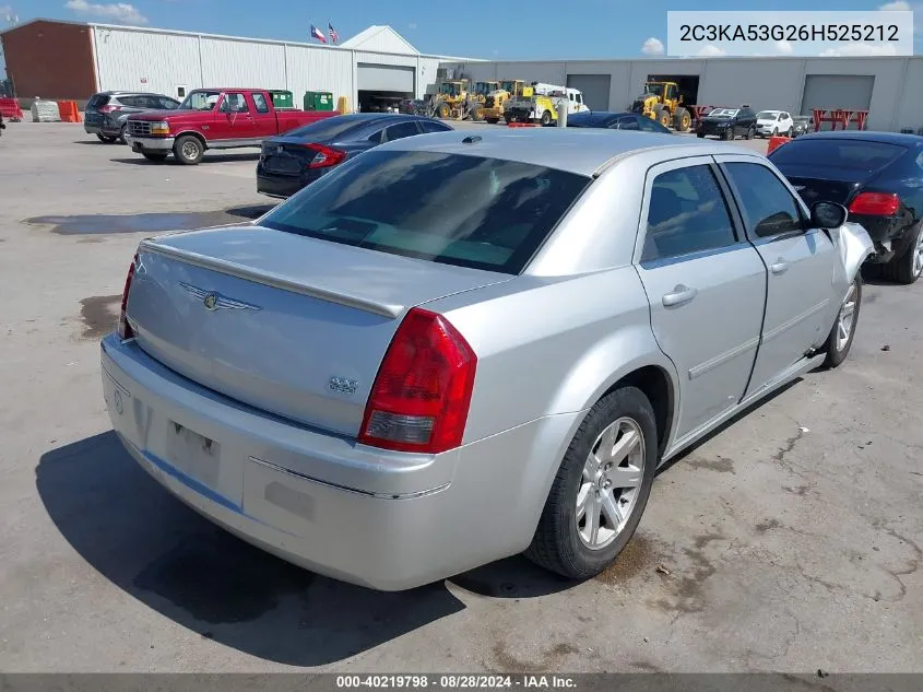 2006 Chrysler 300 Touring VIN: 2C3KA53G26H525212 Lot: 40219798