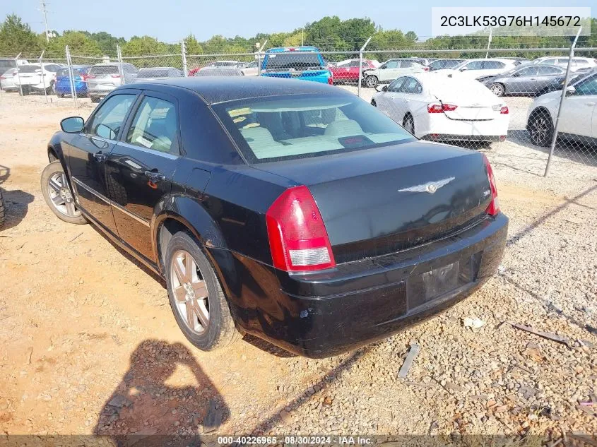 2006 Chrysler 300 Touring VIN: 2C3LK53G76H145672 Lot: 40226965