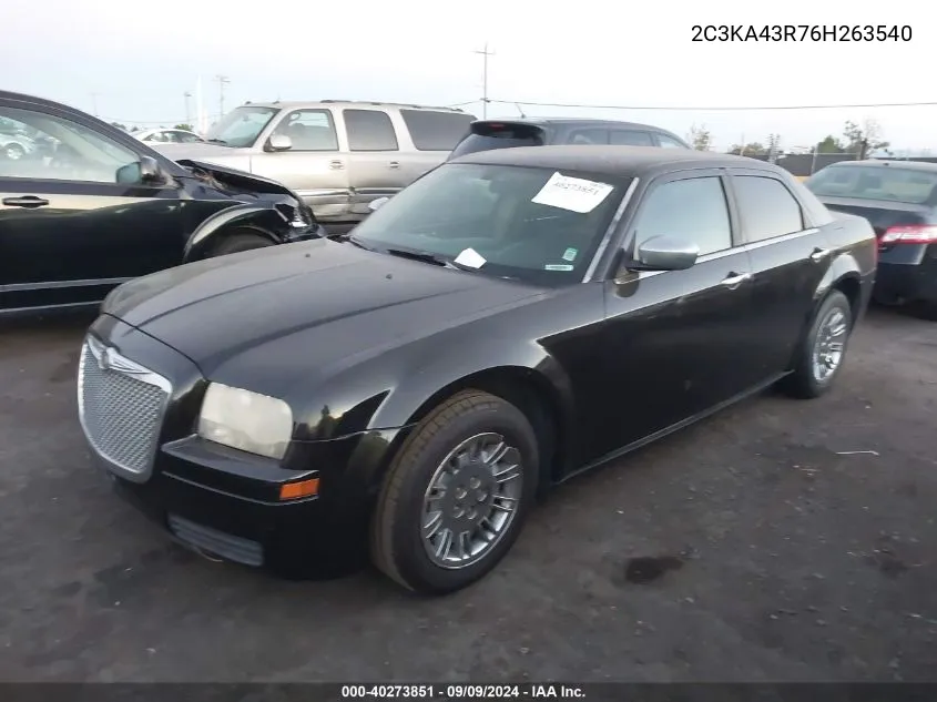 2006 Chrysler 300 VIN: 2C3KA43R76H263540 Lot: 40273851