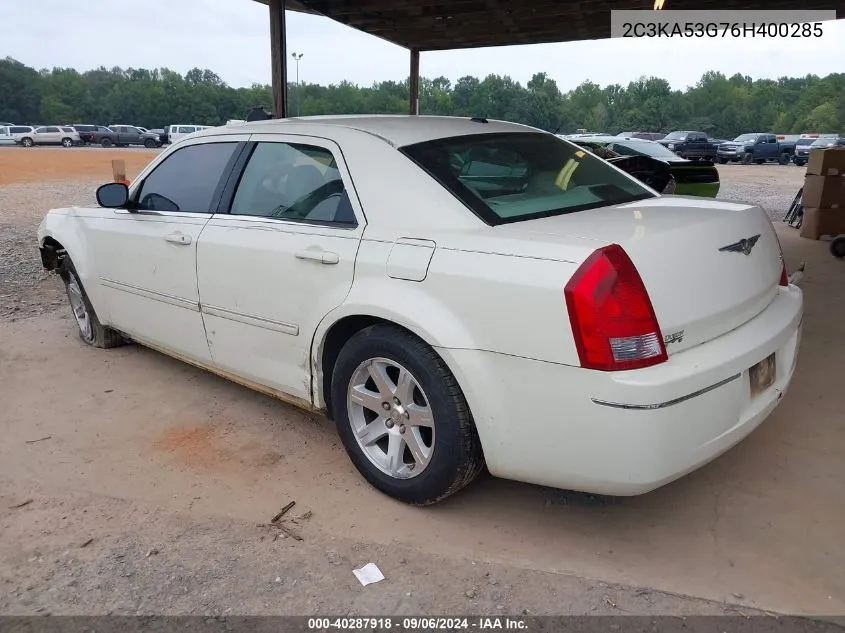 2006 Chrysler 300 Touring VIN: 2C3KA53G76H400285 Lot: 40287918